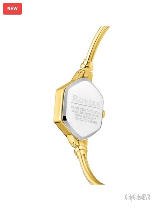 Delicate Crystal Bracelet Watch, 3ATM Water-Resistant Analog Quartz, Adjustable main image 7